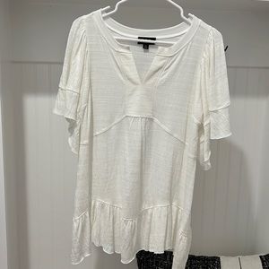 White blouse. Worn 1 time for photo shoot. No stains or rips.